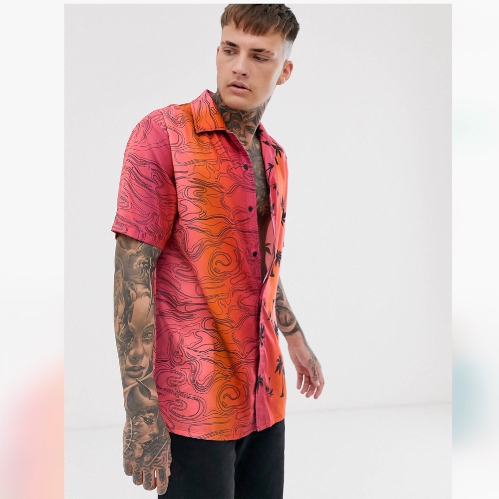ASOS Splice Design Shirt - Picture 4 of 4